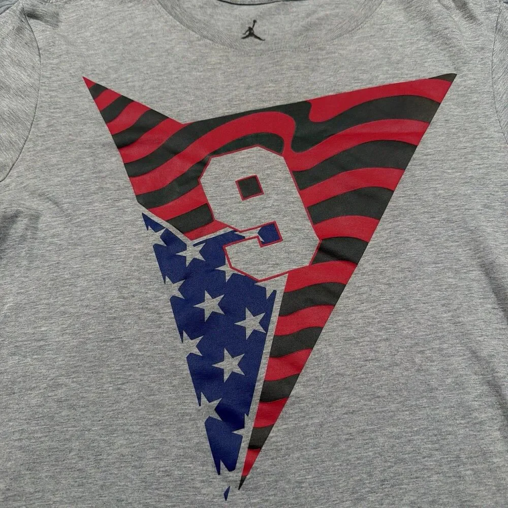 Jordan Nike Shirt Small Gray Olympic Tinker Alternate Retro USA Pullover Mens